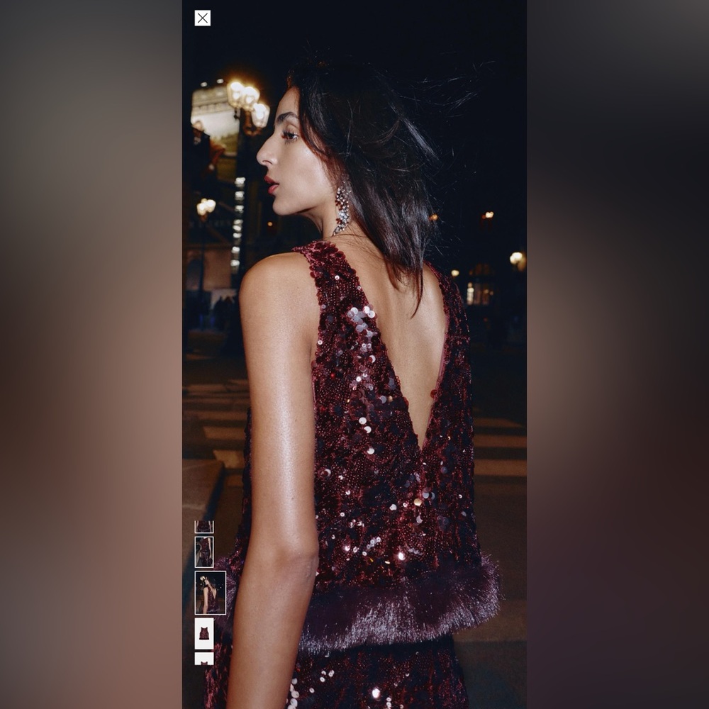 Zara Sequin Top – Size Medium